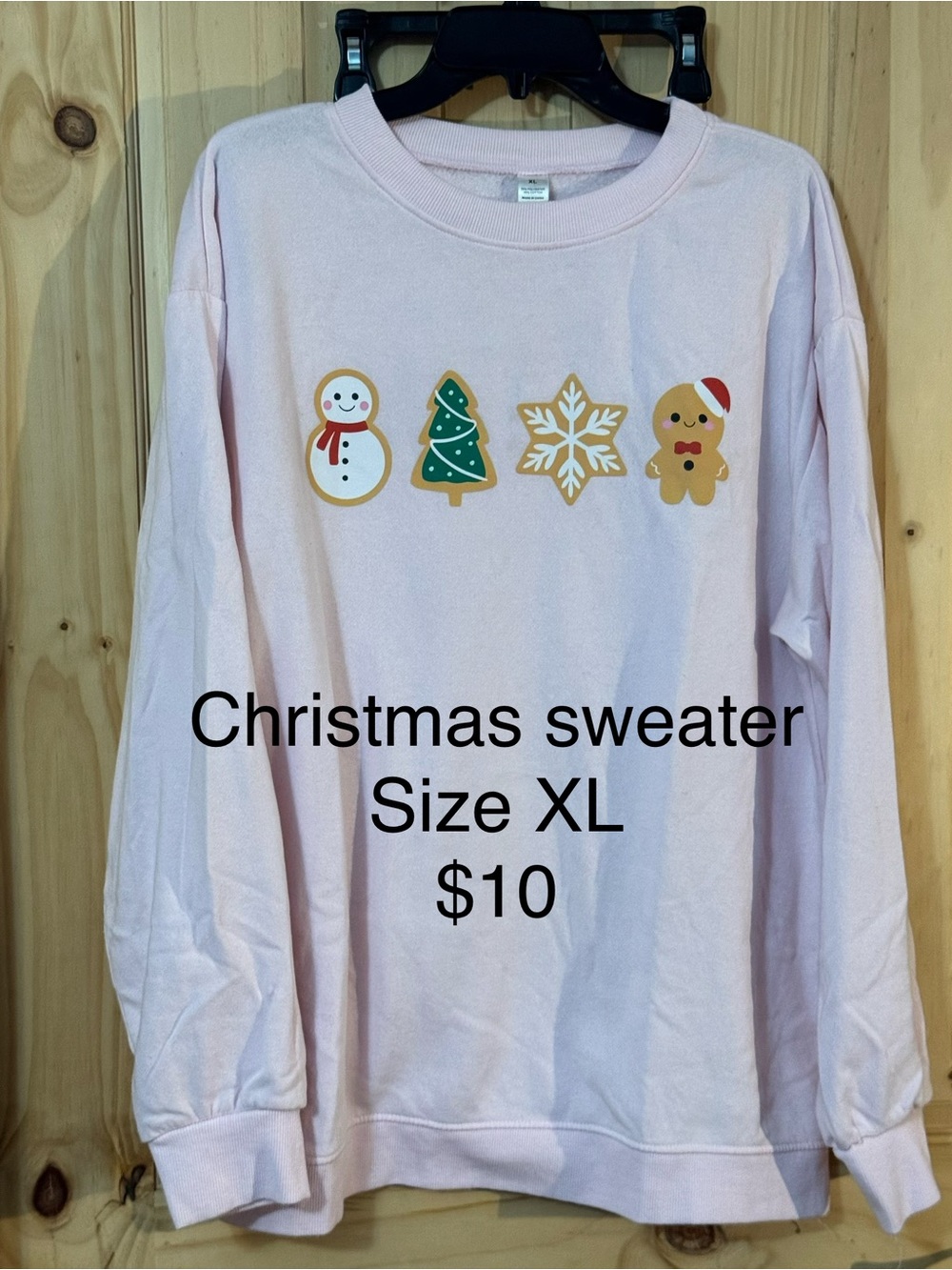 Women’s Pink Holiday Sweatshirt Christmas Icons